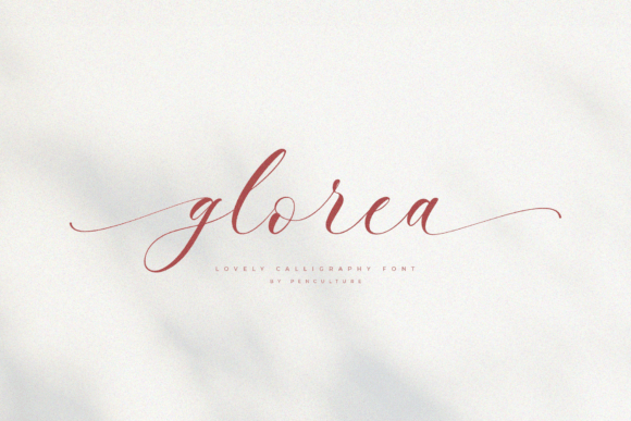 Glorea: A Lovely Calligraphy Font for Your Crafted Products