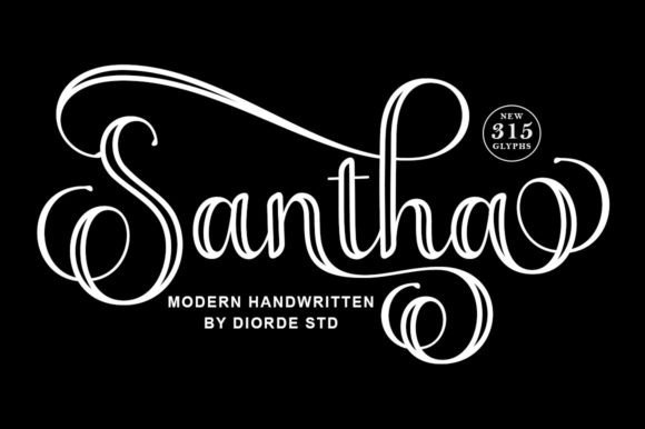 Santha Outline: A Smooth Script Font for Editorial Elegance