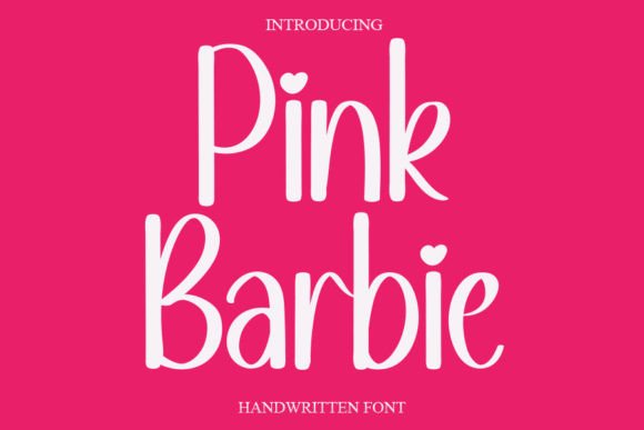 The Pink Barbie Typeface: A Creative Font for Handmade Quality